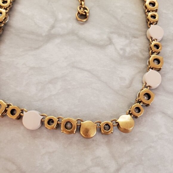 ✨ RARE HTF J.Crew Brulee Mercury Glass Rhinestone Crystal Statement Necklace ✨ - Picture 10 of 15